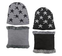 2 Juegos De Gorros Y Bufandas De Punto, Productos Cálidos De Invierno Para Niños, Gorros De Lana Resistentes Al Viento, Calentadores De Cuello