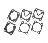 2 juegos de juntas y arandelas de placa de válvula de compresor de aire con espacio entre agujeros de 48 x 62 mm para reparación de base de culata, kit de piezas de plástico negro