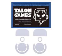 2 juegos de patas de ratón TALONGAMES con bordes redondeados y curvos, compatibles con Logitech G, Pro, X, Superlight Gaming, 0.8 mm, material PTFE puro con almohadillas de deslizamiento súper suaves