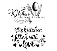 2 Juegos De Pegatinas De Cocina, Pegatinas De Restaurantes De Dibujos Animados, Simples Pegatinas De Pared, Decoraciones De Cocina.