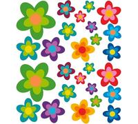 2 Juegos De Pegatinas De Flores Coloridas, Pegatinas De Flores Lindas, Pegatinas De Decoración De Coche, Pegatinas Impermeables, Pegatinas Divertidas