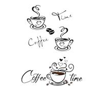 2 Juegos De Pegatinas De Pared Con Temática De Café, Pegatinas Creativas E Interesantes, Decoraciones De Pared, Adecuados Para Cocinas, Cafeterías Y Restaurantes.