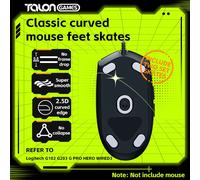 2 juegos de pies de ratón TALONGAMES gris claro personalizado borde curvo pies de ratón patines para ratón de juegos Logitech Gpro con cable/G203/G102 For G102 2Sets