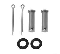 2 juegos de pines divididos de 11 x 40 mm con clips y arandelas para mano Nostalgia tipo 75, kit de pines de metal para reparación de mango de jarra, plateado (corto)