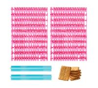 2 juegos de sellos de letras de arcilla, máquina de repujado de fondant, cortadores de letras impresas, forma de símbolo, forma divertida de impresión, sello de fondant (rojo rosa)
