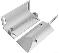 2 juegos de sensores magnéticos con cable para puerta de garaje, sensor de contacto, interruptor detector de alarma, kit de seguridad de garaje para el hogar, con soporte (NO+NC)