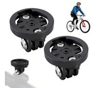 2 Juegos de Soporte Bicicleta para Potencia y Manillar Integrado, Base Adaptadora para Soporte de Computadora de Bicicleta, Compatible con GPS, Garmin GoPro e Insta360, Reemplazo de Base Fija