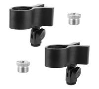 2 Juegos De Soportes De Micrófono Negros, Soporte De Micrófono Ajustable, Herramienta De Montaje De Micrófono, Accesorios De Micrófono