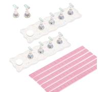 2 juegos de soportes de uñas para pintar uñas, exhibición de uñas, soporte magnético para uñas postizas para diseños de uñas postizas con 90 piezas de masilla reutilizable para el hogar, salón de
