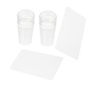 2 Juegos Estampador Silicona con Herramienta de Manicura Kit de Estampado para Decoración de Francesas Sello