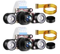 2 Juegos Módulos Cámara Raspberry PI 1080P Webcam 5MP OV5647 Sensor Cámara Video con Corte IR Visión Diurna y Nocturna Ajuste Enfoque para Cámara Raspberry Pi RPi 4 3 B B+ 2B 3 2 1