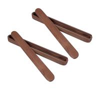 2 juegos Palillos de Madera Reutilizables de Nogal Negro con estuche | Juego Personal Japonés, Textura Lisa y Color Café, para Almuerzos y Comidas Diarias