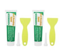 2 Juegos Pasta Reparadora de Paredes Kit Verde, Raspador | Relleno Rápido de Grietas y Agujeros, Cubre Grafitis, Acabado Plástico-pasta, para Pared Interior