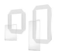 2 Juegos Plantillas Acolchado, Rectangulares 12,7x6,35cm y Cuadradas 6,35cm Transparentes Acrílicas Plantillas Acolchado Reglas Costura Patchwork Costura Corte Manualidades