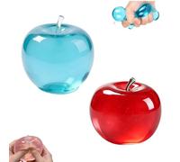 2 Juguetes AntiestréS Tipo con Forma De Manzana, Pelotas AntiestréS De Frutas para Adultos,TranslúCidas Y No Pegajosas,para Aliviar La Ansiedad, como Regalo para El Escritorio De La Oficina (B)