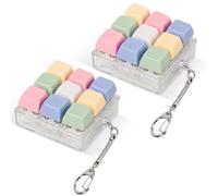 2 juguetes para ansiedad con teclado, llavero de teclado de clic fuerte, teclado de 9 teclas para adultos para aliviar el estrés y pasar el tiempo