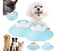 2 juguetes para lamer perros, cuenco para lamer perros, juguetes para lamer perros y gatos, juguetes para alimentos líquidos, alivio de la ansiedad, dispensador de golosinas para perros con ansiedad