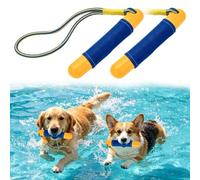 2 juguetes para perros flotantes, juguete de agua para perros para lanzar y buscar juegos en tierra y en el agua, juguete de entrenamiento para perros con cuerda de nailon