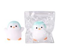 2 Juguetes Taba Squishy Penguin, Juguete Antiestrés Suave de TPR con Forma Pingüino Juguetes Novedosos para Decoración Regalos de Cumpleaños y Navidad (Azul y Blanco)