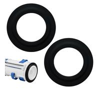 2 juntas de caza de agua para WC compatible con Siamp Optima 49 50, 72 mm x 45 mm juntas válvula de agua repuesto de silicona 34490507 (negro)