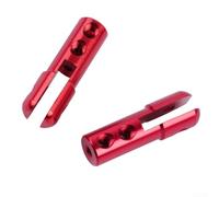 2 juntas de enlace de horquilla de aleación de aluminio para brazos de timón de avión RC barco con extremo de barra de acoplamiento con agujero de 2 mm de diámetro interior (rojo)