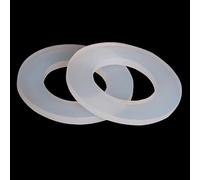 2 juntas planas de silicona, espesor de 2,5 mm, arandela de sellado for accesorios de tubería de diámetro interior de 20, 25, 32, 40 y 50 mm, arandelas de silicona planas blancas(25mm)