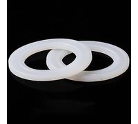 2 juntas planas de silicona, espesor de 2,5 mm, arandela de sellado for accesorios de tubería de diámetro interior de 20, 25, 32, 40 y 50 mm, arandelas de silicona planas blancas(20mm)