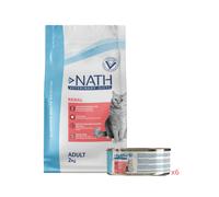 2 kg + 6 latas x 200 g Pack Nath Renal - pienso y comida húmeda para gato
