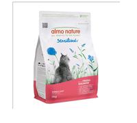 Almo Nature Sterilised - Croquetas para Gato Esterilizado con Salmón Fresco - Bajo Contenido de Magnesio y con Fibras para el Control de Peso - Bolsa de 2 kg