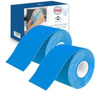 2 Kinesiotape axion® | Cintas kinesiológicas elásticas azul | Tiras adhesiva deportiva | Rollos para vendaje neuromuscular y fisioterapia | Soporte articular y muscular