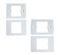 2 Kit Adaptador Caja 503 a 502 Blanco, Cubre Caja Placa Para Cassette 503, Soporte Reductor para Termostatos y Productos Smart Forma Cuadrada, 120 x 86 x 3,5 mm, Tornillo Incluido