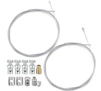 2 kit de 2 metros reparación universal cable de acelerador, freno embrague con 9 accesorios Ø1,5 mm y Ø2,0 mm para moto, bicicleta, scooter, ciclomotor, cortacésped, desbrozadora duradera y fácil de