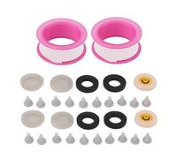 2 Kit de las boquillas de la cabeza de ducha de silicona | Junta de goma y restricción de flujo | Boquillas de ahorro de agua para grifos/accesorios de baño | Incluye cinta PTFE