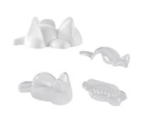 2 kits de escultura de arroz para gatos para presentación de alimentos, forma de animal, onigiris, moldeadores de comidas, accesorios de fiambrera, herramienta de cocina creativa