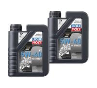 2 L Liqui Moly Aceite Motor Motorrad 4Takt 5W-40 HC STREET API SN PLUS JASO MA2