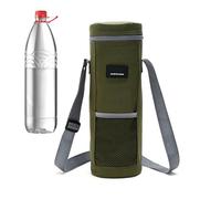 2 L Wine Tote Bag, Insulated Portable Wine Bag, Foldable Wine Carrier, Camping Wine Tote Cooler Bag for Parties, the Beach, Traveling, Material: 600d Oxford + Pearl Cotton + Aluminum Film, 32x12cm