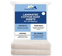 2 láminas de algodón laminado para pintar y decorar 1,8 m x 0,9 m, hojas de pintura, paño de caída, hojas de cubierta de pintura y pintura, láminas antipolvo para muebles, reutilizables (2)