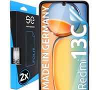 2 láminas protectoras 3D transparentes para Xiaomi Redmi 13C, autoreparable, 100% compatible con huellas dactilares y FaceID, fácil instalación sin burbujas, ultratransparente, resistente a los