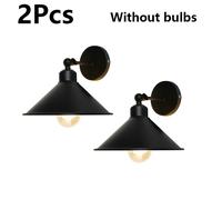 2 Lámparas de pared E27 de estilo industrial retro negro, ajustable, para , dormitorio, mesita de noche, baño, escalera, armario, accesorios de iluminación de Halloween y Navidad (sin bombillas)