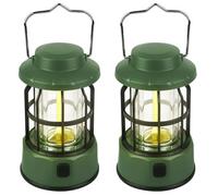 2 lámparas LED para camping, portátil, para camping, retro, regulable, 3 modos de luz, IPX4, resistente al agua, para pesca, aventuras, senderismo, emergencias, etc