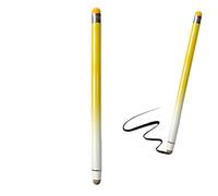 2 lápices capacitivos para pantalla táctil, lápiz capacitivo 2 en 1 para iPad, alta sensibilidad y precisión, adecuado para todas las pantallas táctiles para iPhone, iPad, tabletas Android (amarillo)