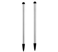 2 lápices capacitivos plateados para pantallas táctiles, lápiz capacitivo para pantalla táctil, lápiz capacitivo para iPad, tablet, smartphone, accesorios de teléfono móvil