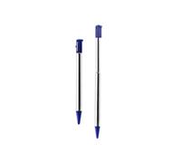 2 lápices capacitivos retráctiles de metal azul, compatibles con Nintendo 3DS