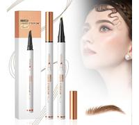2 lápices de cejas impermeables, 2025 nuevo lápiz de contorno de cejas, lápiz marrón de 4 puntas, lápiz de cejas para mujer, forma de ceja natural (4 colores)