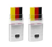 2 lápices de maquillaje con la bandera de Alemania, color negro, amarillo, rojo, para decoración de fútbol, carnaval, Halloween, carnaval