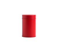 2 latas de té portátiles con tapa doble sellada, resistentes a la humedad, hojalata, redondas, regalo creativo Para Té(Red,M)