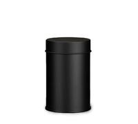 2 latas de té portátiles con tapa doble sellada, resistentes a la humedad, redondas, hojalata, for regalo creativo Para Té(Black,M)