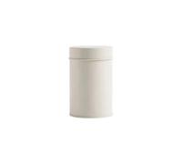 2 latas de té portátiles selladas con doble tapa, caja hojalata redonda a prueba humedad, regalo creativo Para Té(White,M)