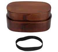 2 Layer Japanese Bento Box Caja Bento de madera a prueba de fugas Bento Lunch Box Contenedores de alenamiento de alimentos para ni?os Adultos Senderismo Escalada Escuela,Lunch Bento Box, Camp