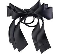 2 lazos para el pelo con lazo negro, banda elástica para el pelo, accesorios para peinar el pelo de niña, soportes para cola de caballo